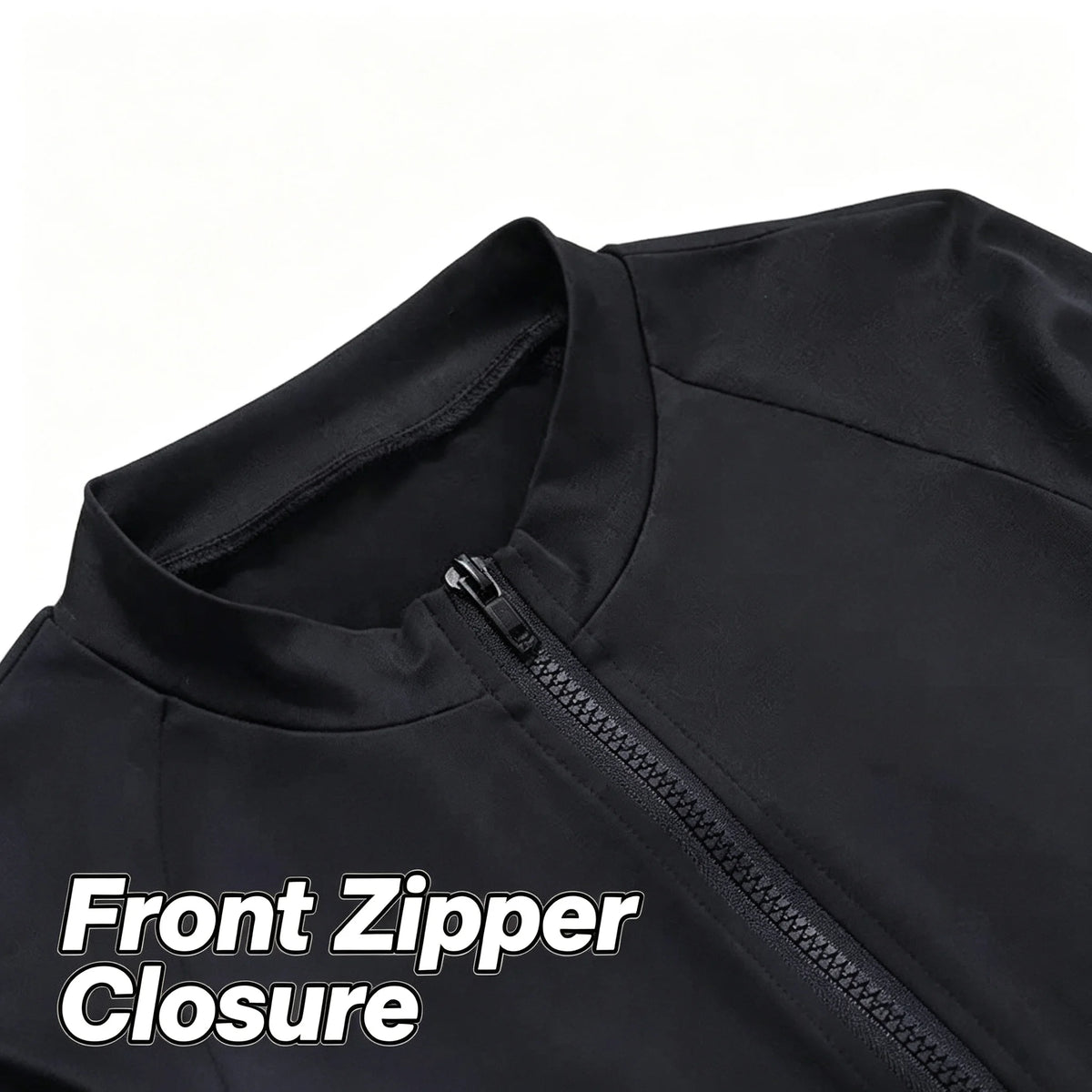 Long Sleeve Jumpsuit – Slim Fit – Woven – Black | KIMLUD