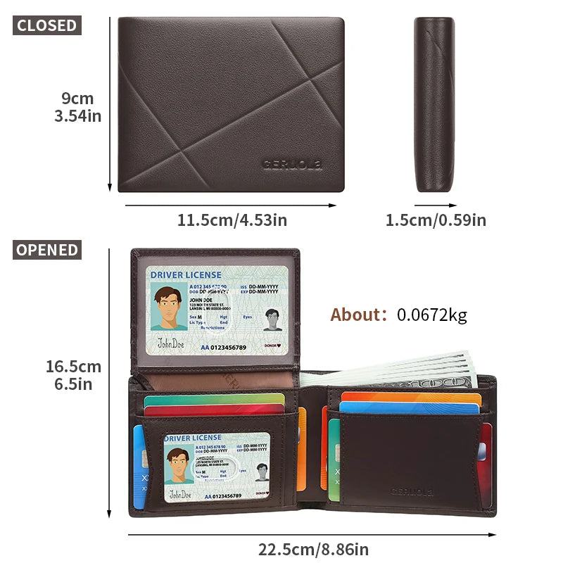 Men's Wallet – RFID Protection – Genuine Leather | KIMLUD