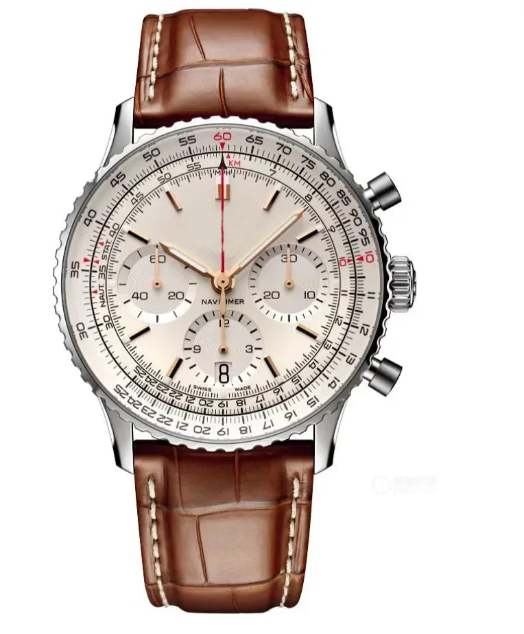 2025 Original Brand Men Watches Classic Multifunction Stainless Steel Automatic Date Watch Business Chronograph Quartz Watch