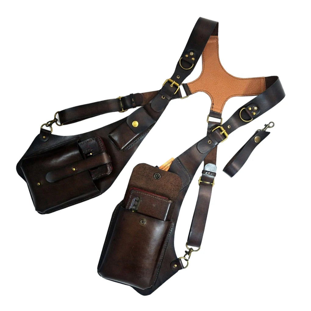 Polyester Satchel Bag Anti-Theft Dual-Shoulder — Black | KIMLUD