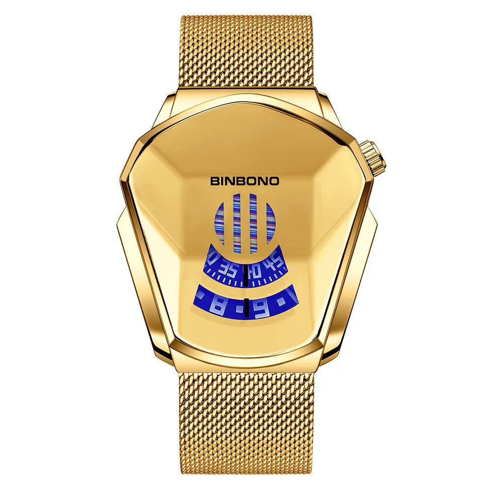 Original BINBOND Top Brand Luxury Military Fashion Sport Watch Men gold Wrist Watches Man Clock Casual Chronograph Wristwatch