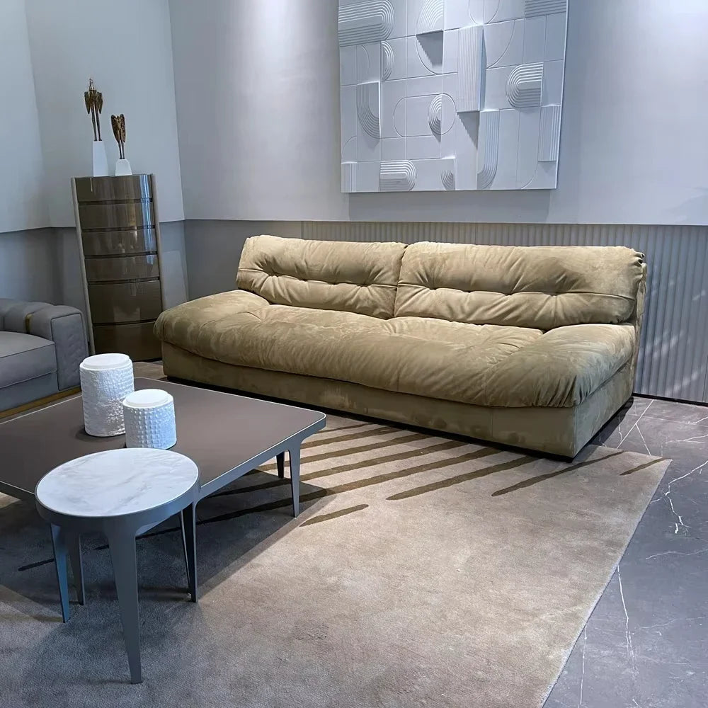 A Modern Design High-end Living Room Sofa with Frosted Leather