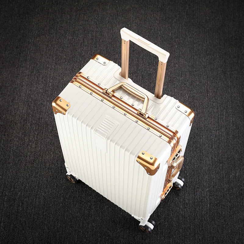 Polycarbonate Luggage Lockable Travel Case — Black | KIMLUD
