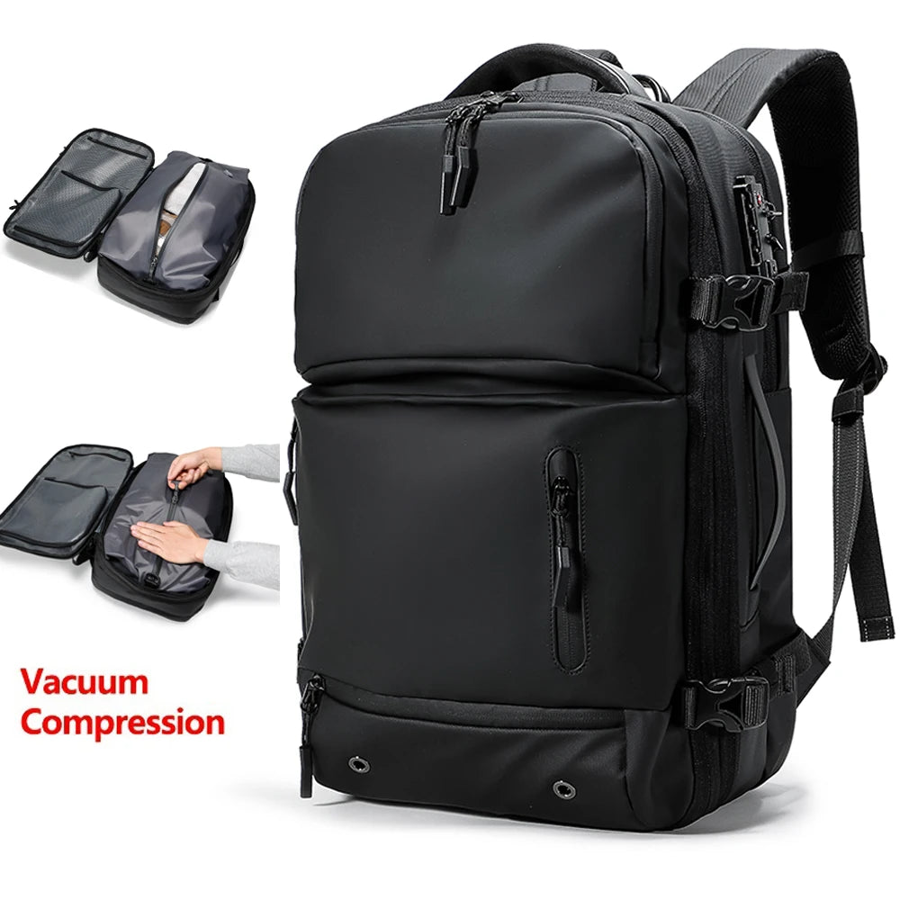 Men Travel Backpack vacuum compression 35L Laptop Backpack Business Large Capacity school Backpack Expanded Hiking backpack