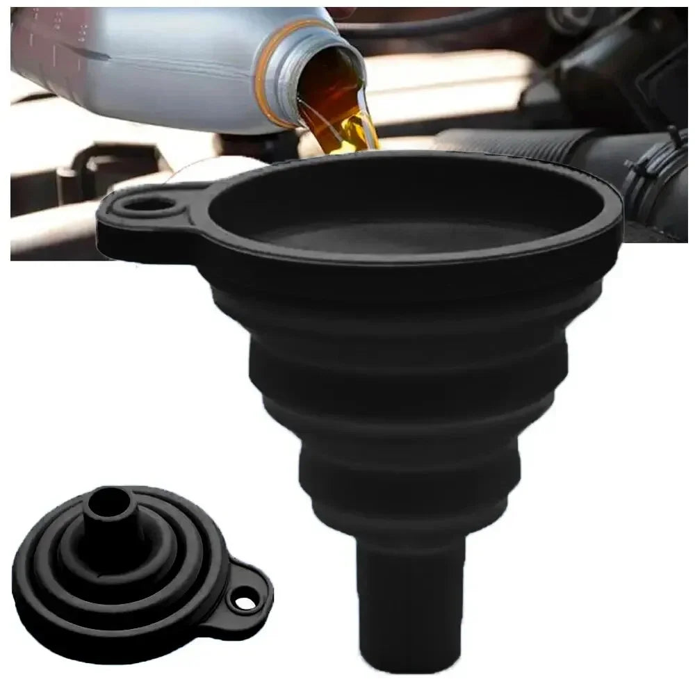 Oil Funnel - Long Stem Anti-Splash Plastic Auto Fuel Filling Tool | KIMLUD