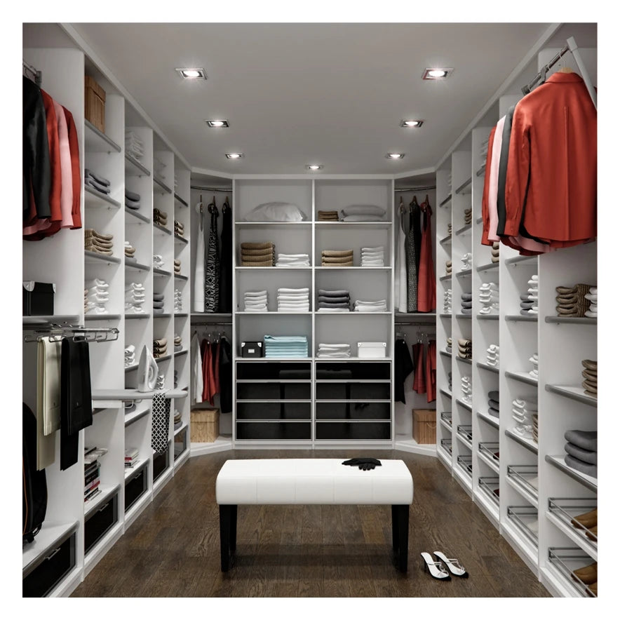 Italy Style Exquisite Luxury Wood Wardrobe — Black | KIMLUD
