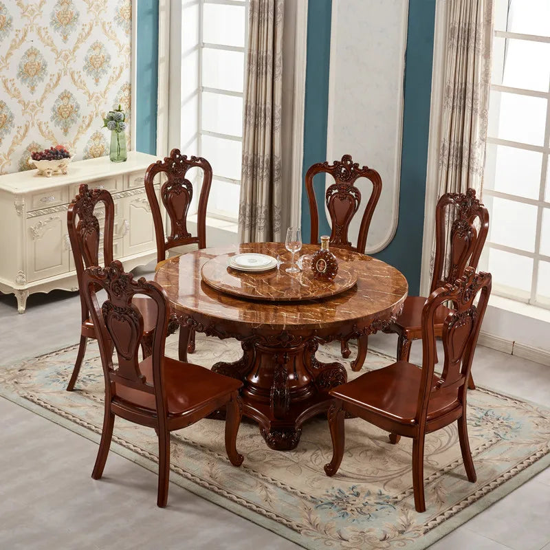 Solid Wood Chairs European Light Luxury — Natural | KIMLUD