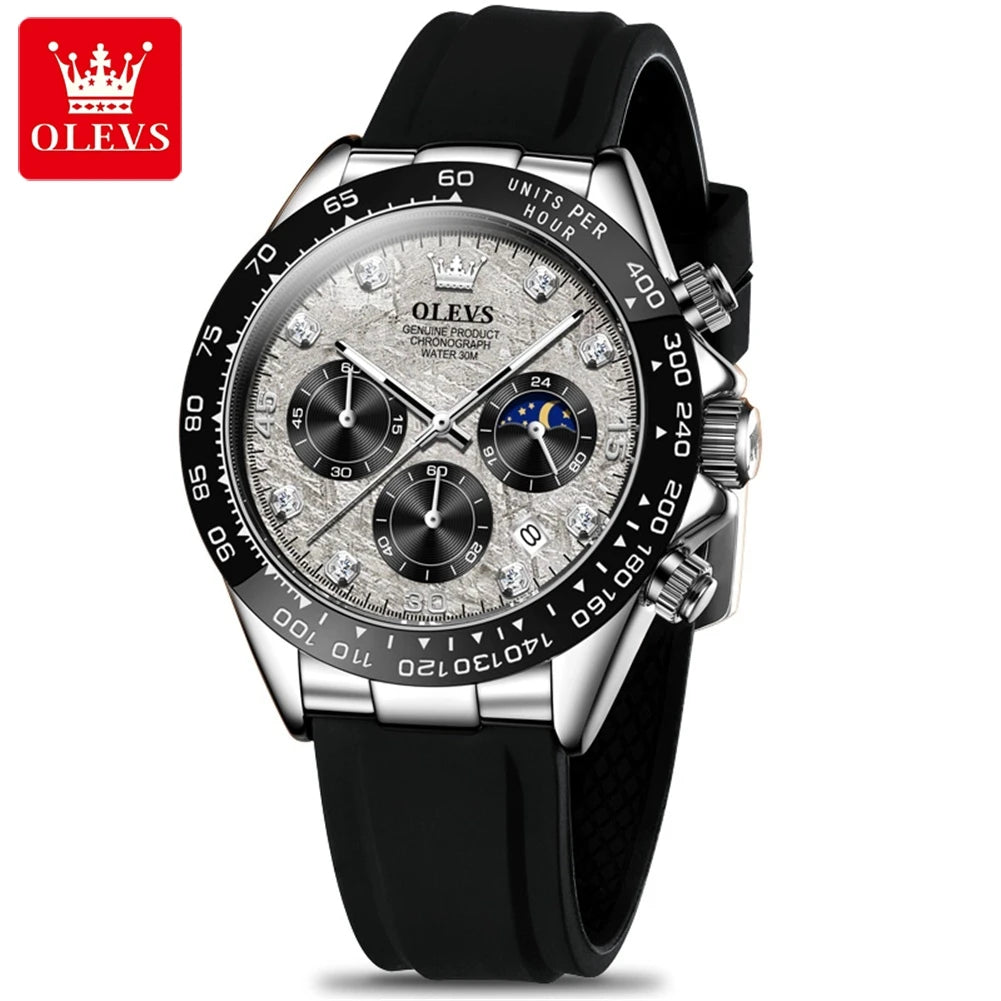 OLEVS 2875 Luxury Men Watch Quartz Man Watches Waterproof Luminous Top Brand Watch for Men Date Chronograph Sport Wristwatch