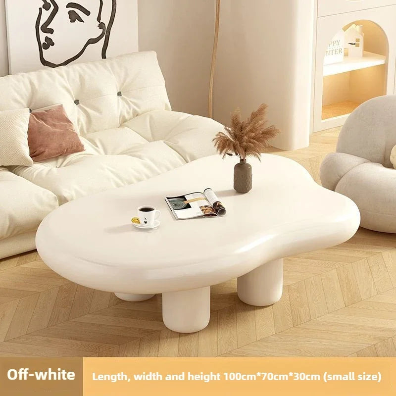 Cream Simple Modern Tea Coffee Table Clouds Tea Table House Lonely Wind Nordic Home Living Room Small Apartment Shaped Furniture