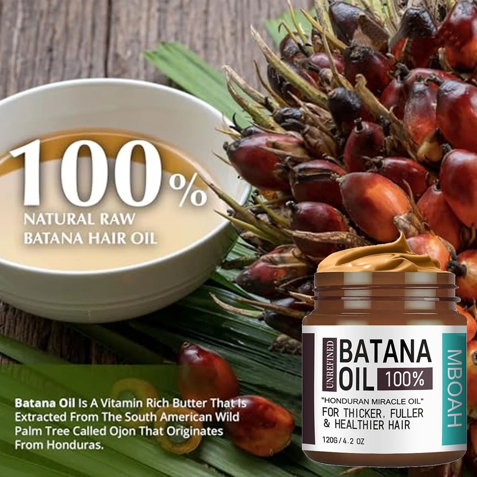 Batana Oil Elixir Hair Conditioner Silk-Smooth Finish For Fuller Thicker Healthier Hair — Amber-Brown | KIMLUD