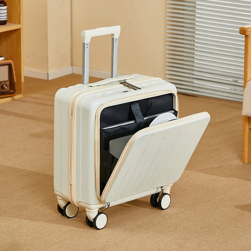 Luggage female small 18 inches suitcase swivel wheels male student durable sturdy thick password travel case