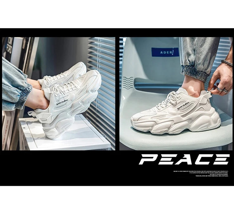 Breathable Mesh Sneakers Sport Walking — Black | KIMLUD