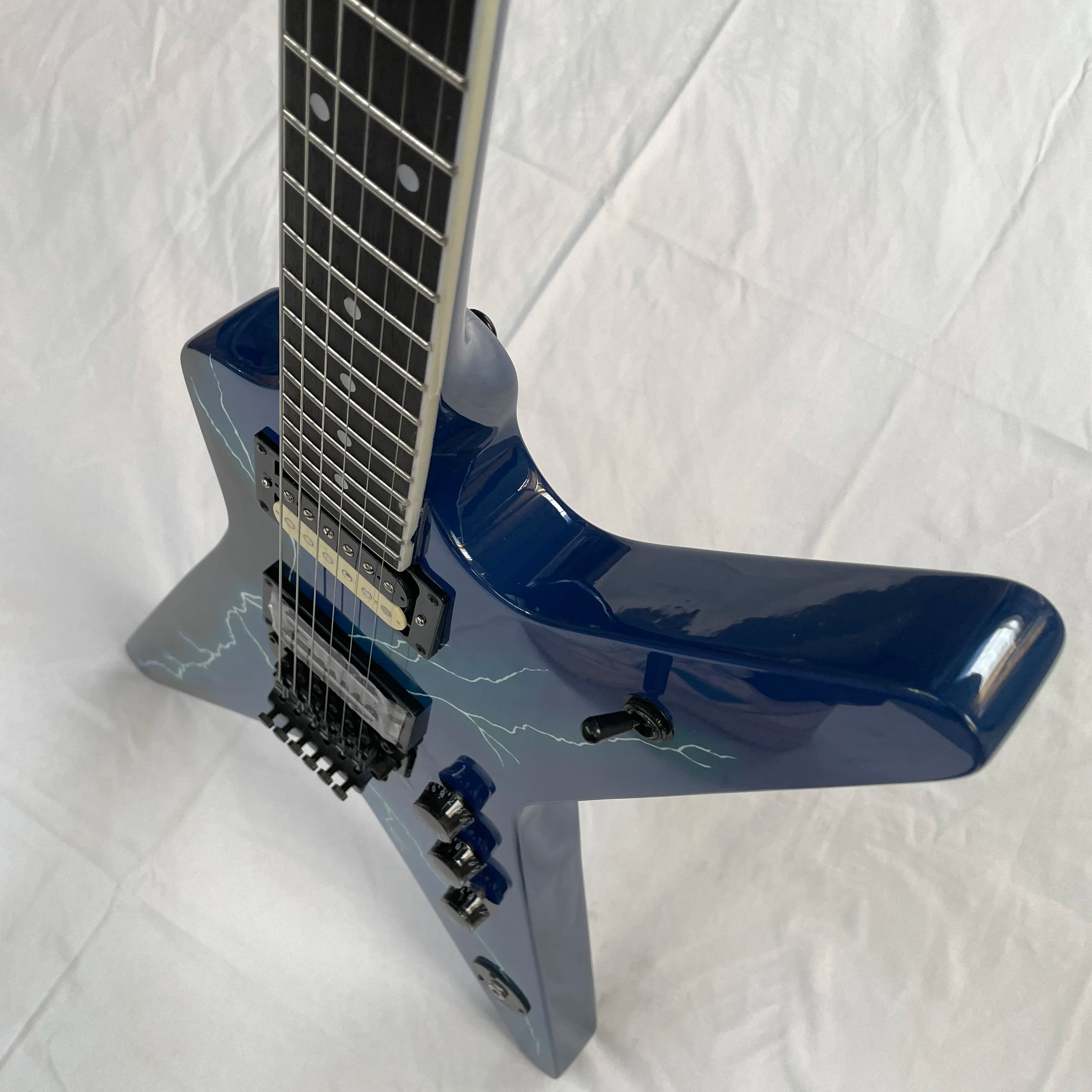 DEEP Blue lighting Guitar Custom Electric Guitar dimebag Fast Free Ship In Stock
