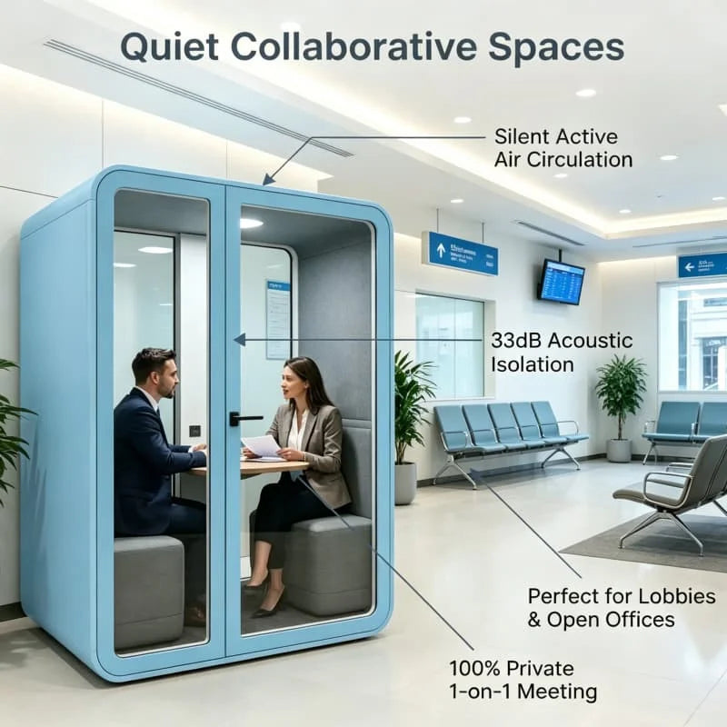 Acoustic Privacy Pod - Single Occupancy - Aluminum Alloy Frame | KIMLUD