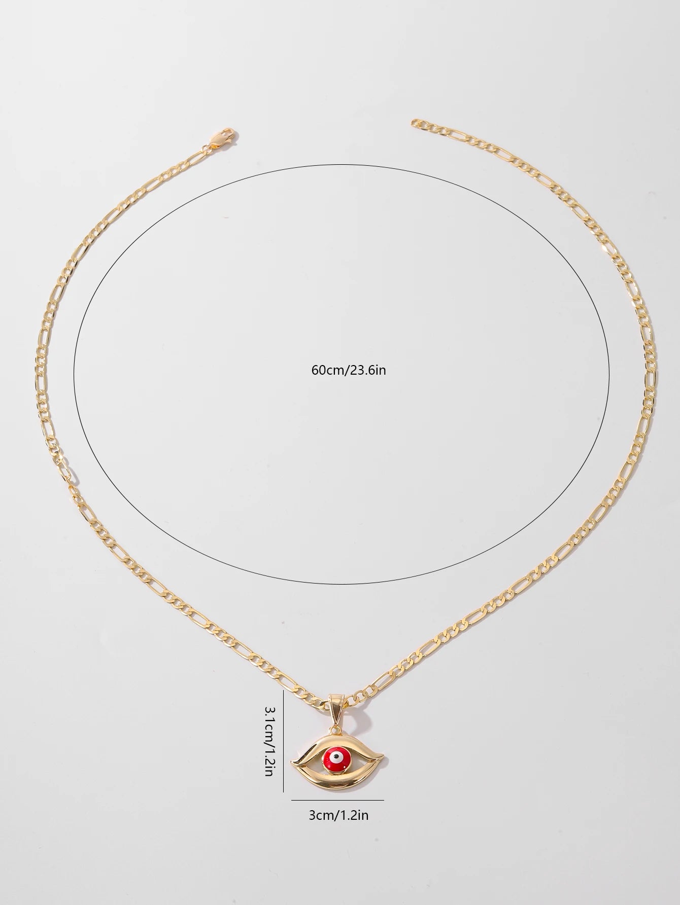 FanSibao hollowed out gold eye pendant necklace, women's luxury jewelry, Christmas party gift