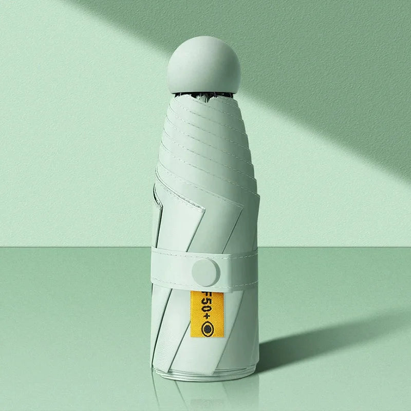 KIMLUD, Compact Travel Mini Umbrella Uv Protection Capsule Umbrella 5 Fold Ultra Lightweight Sunshade Umbrellas Protable Manual, KIMLUD Womens Clothes