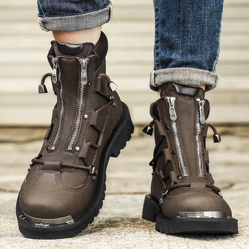 Men's Snow Boots – Waterproof Warm Plush Lining – Mid-Calf | KIMLUD