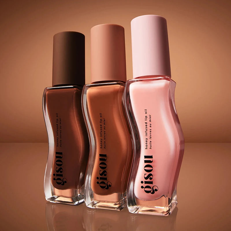 Glazed Lip Balm Lip Oil Gloss Hybrid Nourishing Honey-Infused Shine — Plum | KIMLUD