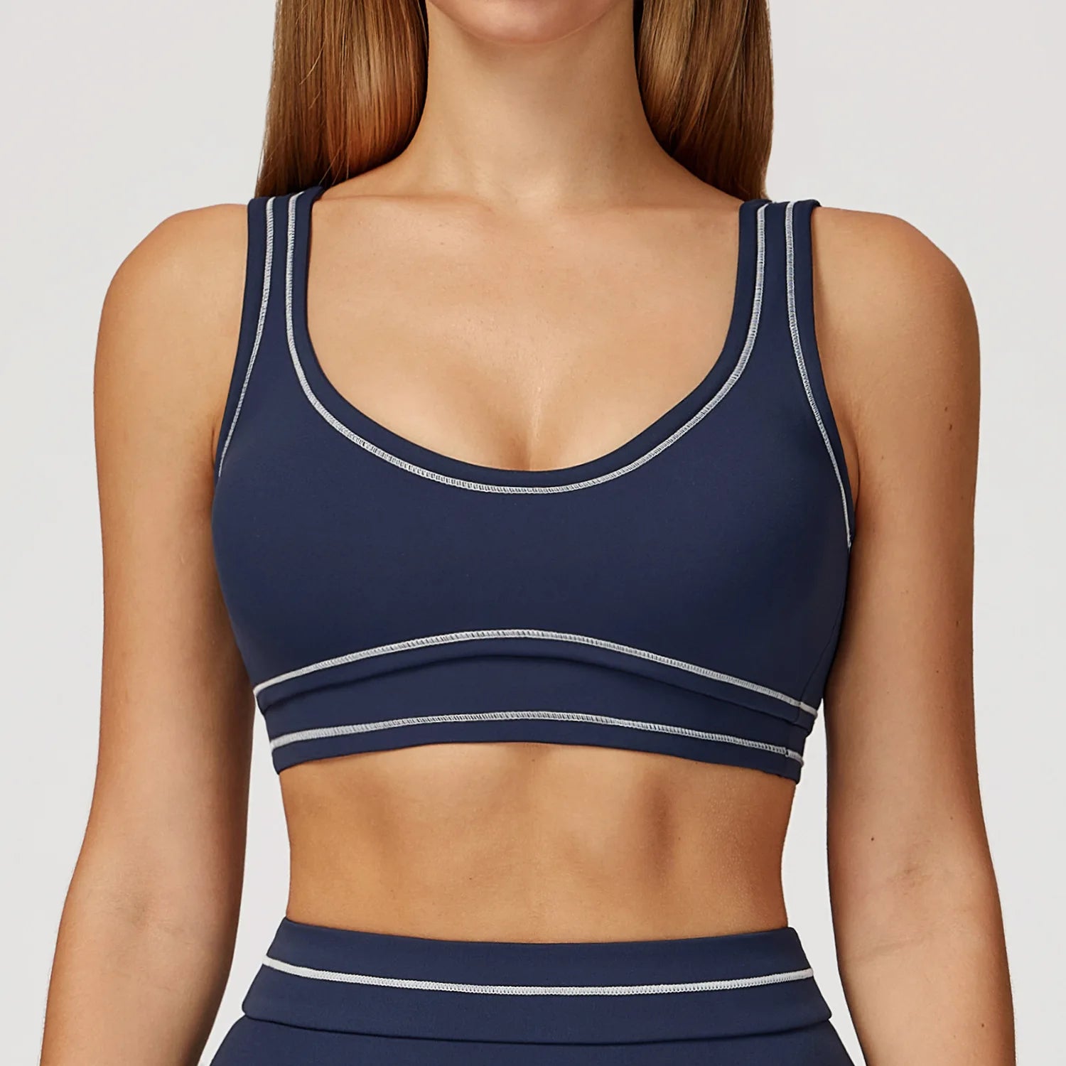 Knit Yoga Sports Bra Backless Breathable Elastic Support For Running And Workout — Mauve | KIMLUD