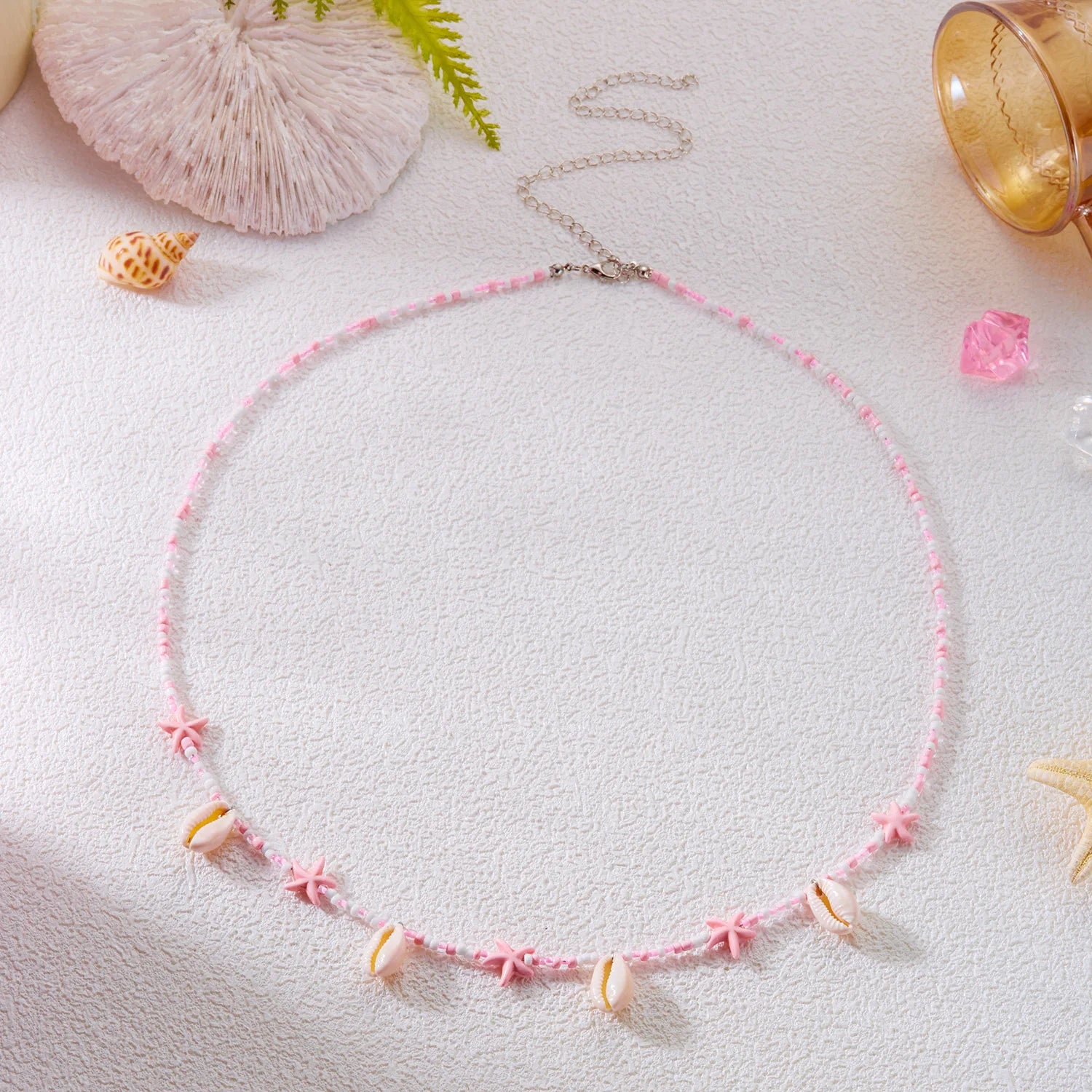 Boho Colorful Rice Beads Waist Chain for Women Fashion Starfish Shell Beaded Belly Chain Summer Beach Sexy Bikini Body Jewelry