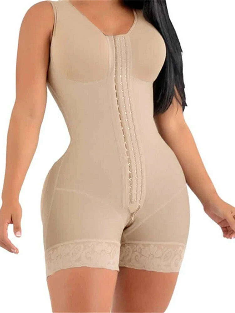 High Compression Fajas Colombiana Short Girdles With Brooches Bust For Daily And Post-Surgical Use Slimming Sheath Belly Women