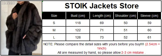 Women Thick Faux Fur Coat Lapel Hidden Button Loose  elegant lady Outerwear 2025 Fashion Female Street Commute Overcoat New