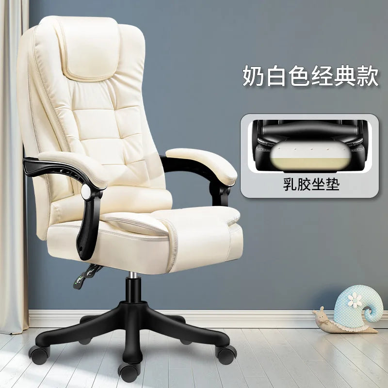 KIMLUD, Acrylic Chair Fashionable White Gaming Chair on Wheels Desk Office Armchairs Pulley Homcom Chaise Pliable Living Room Chairs, KIMLUD Womens Clothes