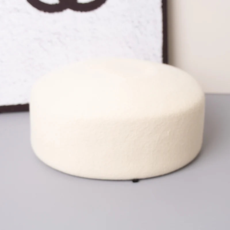 Vintage Wool Felt Solid Fedora Hats — Black | KIMLUD