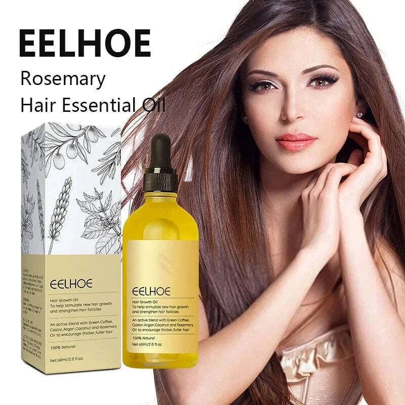 KIMLUD, 1/2/3pcs Natural Hair Growth Oil Rosemary Anti Hair Loss Regrowth Moisturizing Repair Anti Baldness Fast Hair Growth Serum Oil, KIMLUD Womens Clothes