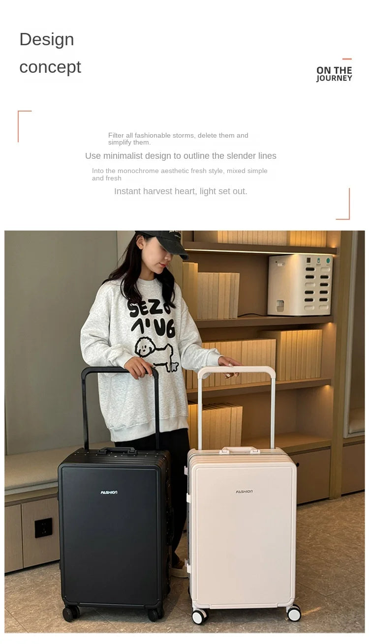 Aluminium Frame Travel Luggage Carry-On With Mute Wheels — Slate Gray | KIMLUD