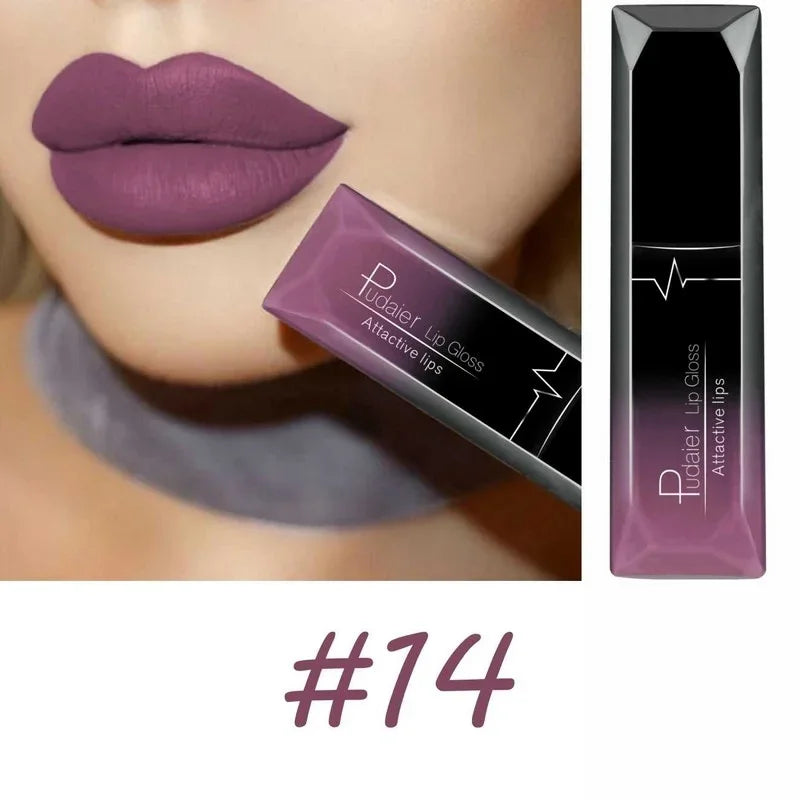 Velvet Matte Liquid Lipstick Waterproof 17 Long Lasting Colors Non Stick Cup Kissproof Smooth Soft Lip Makeup for Girls