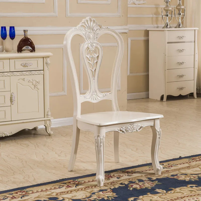 Solid Wood Chairs European Light Luxury — Natural | KIMLUD