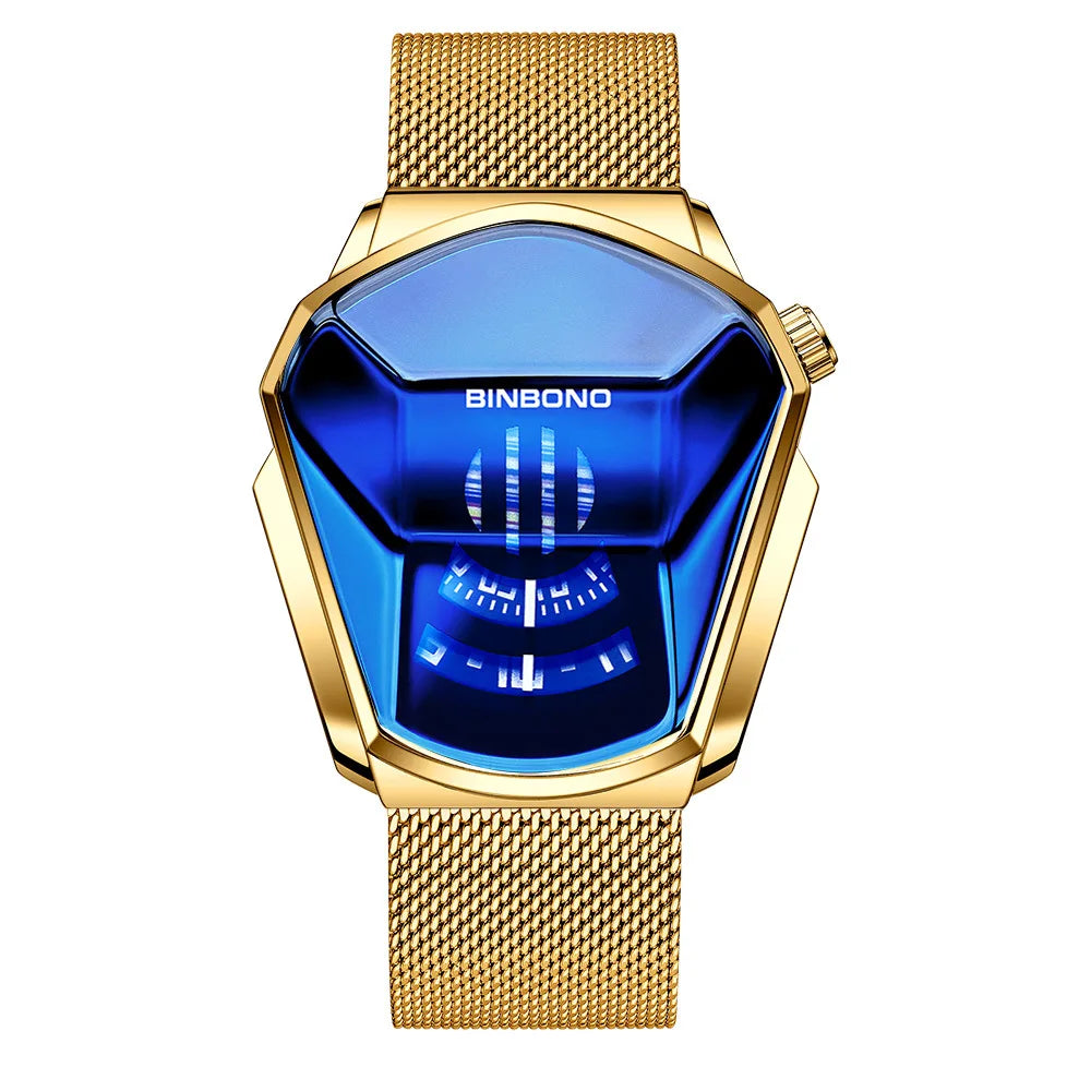 Original BINBOND Top Brand Luxury Military Fashion Sport Watch Men gold Wrist Watches Man Clock Casual Chronograph Wristwatch