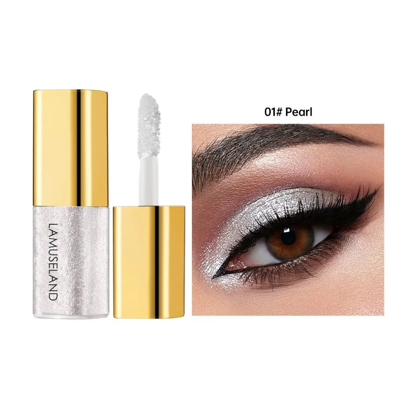 Pearlescent Liquid Eyeshadow Eight-Shade Range, Long-Lasting Glitter Finish — Multicolor | KIMLUD