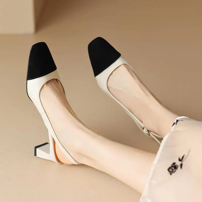 MORAZORA Big Size 34-43 New Genuine Leather Shoes Women Sandals Slingbacks Summer Shoes High Heels Party Wedding Shoes