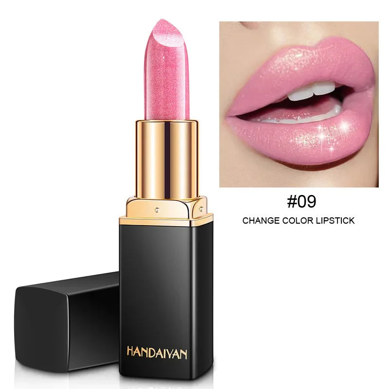 Handaiyan 9 Colors Glitter Matte Velvet Nude Lipstick Shimmer Sexy Red Pigments Makeup Long Lasting Waterproof Profissional