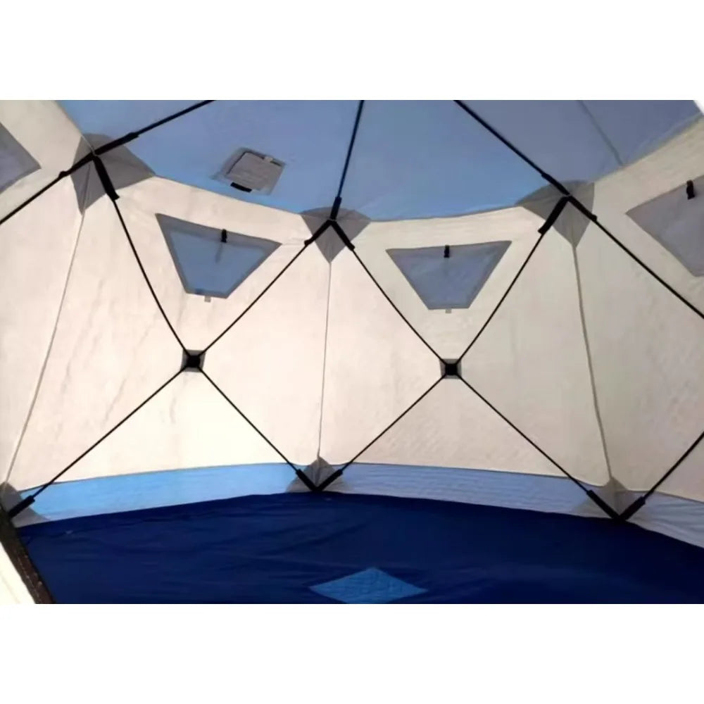 Outdoor Hexagon mobile sauna hub tent portable  cube hiking insulated ice fishingpersowinter camping hot tent