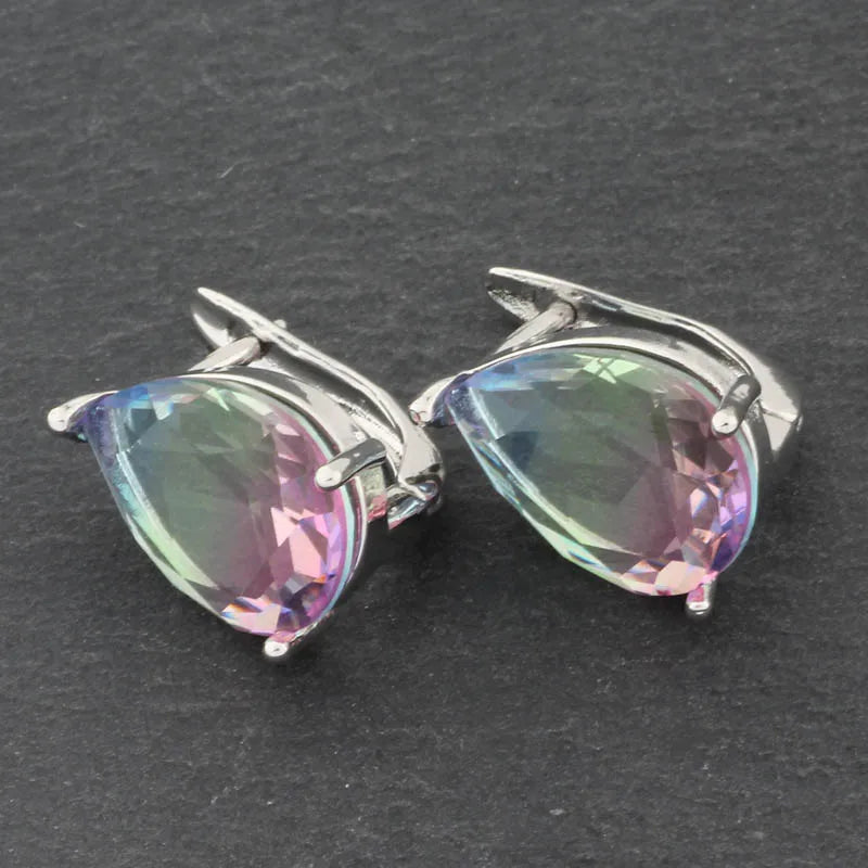 New 2022 Luxury For Wedding Drop Earrings For Women Fine 585 Rose Gold Color Water Drop Long Dangle Earrings Fashion Jewelry