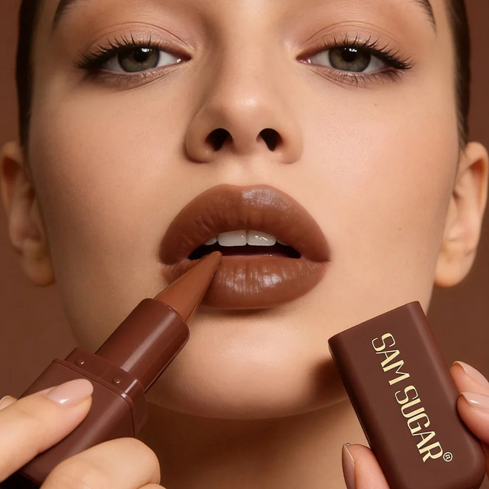 Lipstick – Waterproof Long Lasting Pigment – Lipstick – Chocolate Brown | KIMLUD