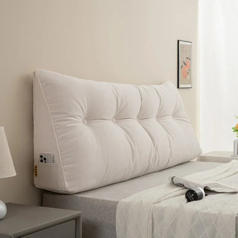Headboard Pillow Triangle Cushion Backrest Sofa Waist Cushion Wedge Sleeping Pillow for Decorative Pillows for Bed Removable