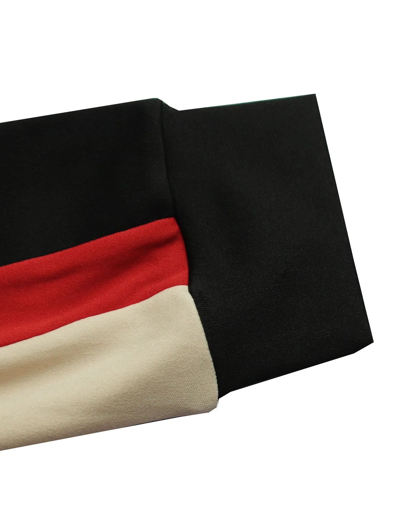 Knit Striped Splicing Two-Piece Sports Set Cream And Burnt-Orange Stripe Panels — Black | KIMLUD