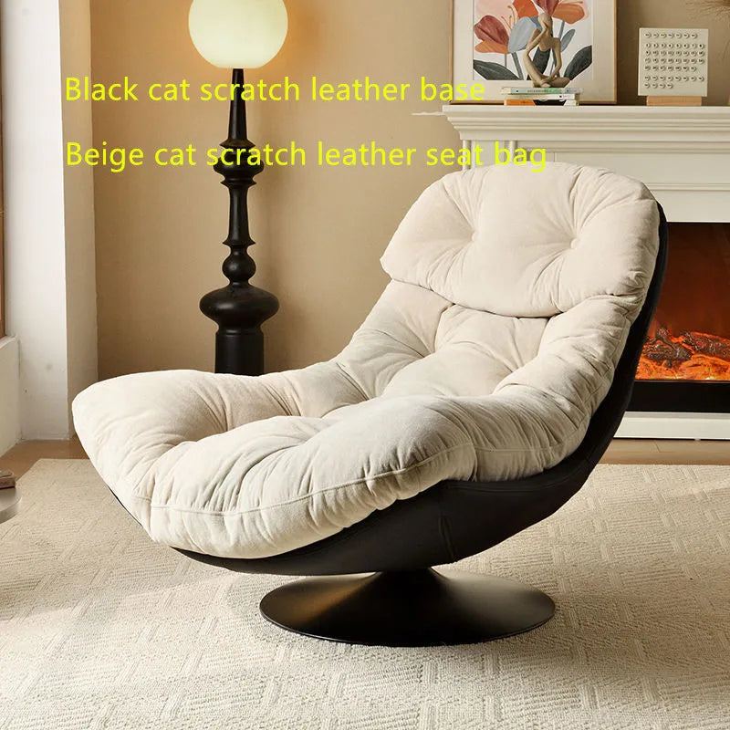 Modern Luxury Lounge Chair for Living Room Study Balcony Single Seat Swivel Leisure Chair Reading Lazy Sofa for Room Balcony