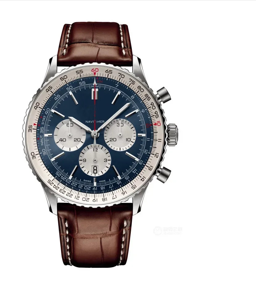 2025 Original Brand Men Watches Classic Multifunction Stainless Steel Automatic Date Watch Business Chronograph Quartz Watch