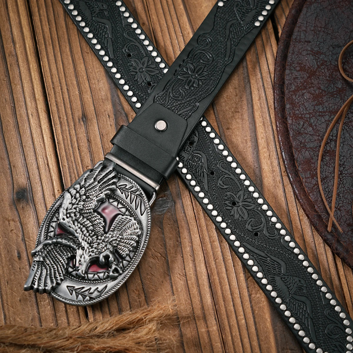 Belt – Western Denim – PU Leather – Brown | KIMLUD