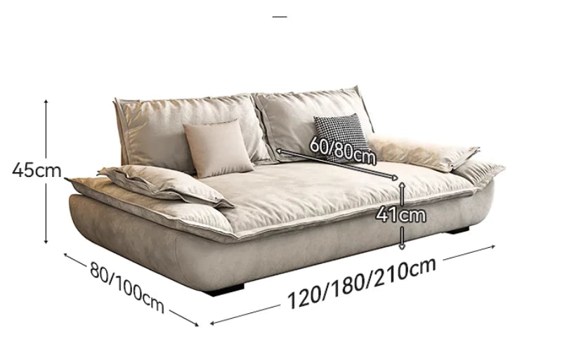 Velvet Designer Classic Sofa Minimalist Lounge — White | KIMLUD