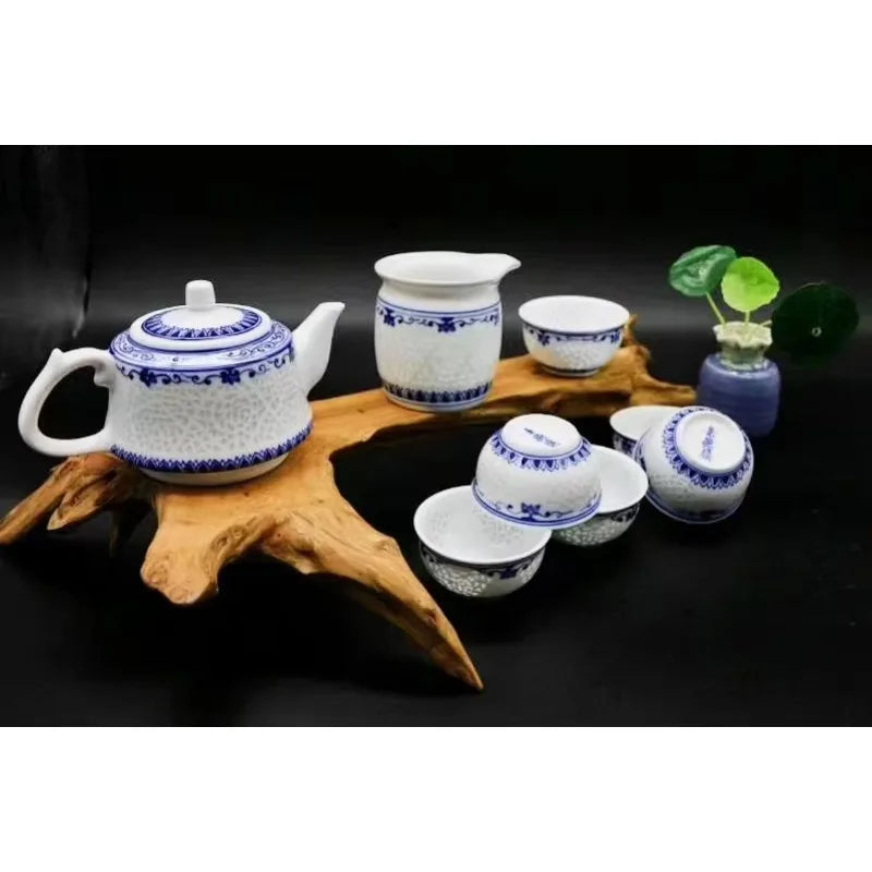 Bone China Tableware Set 60-Piece With Hand-Painted Gold Accents for Festive Tables — White with Gold Trim | KIMLUD