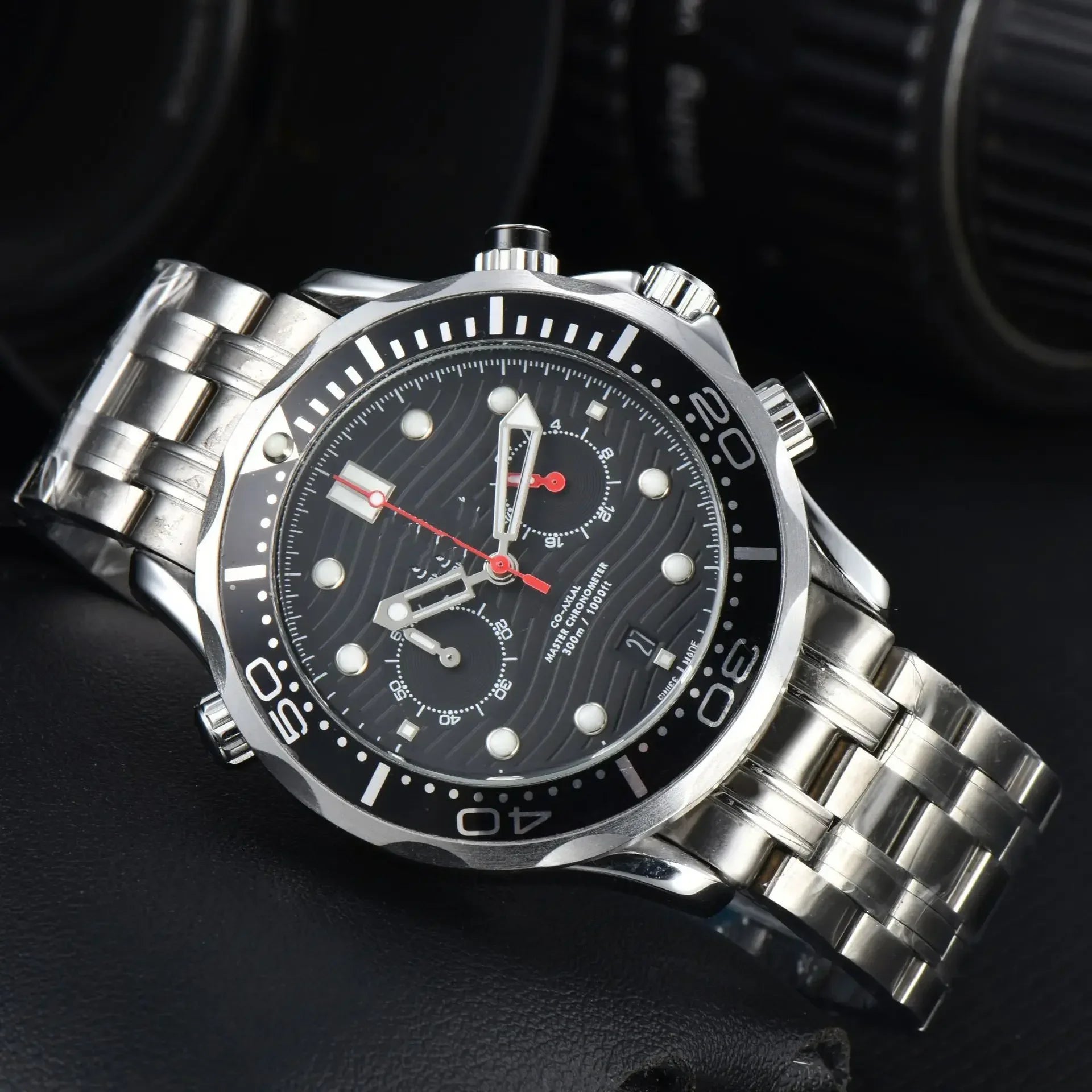 42mm Fully Automatic Mechanical Watch -NH35movement, Ceramic Bezel, Water-resistant Sapphire Crystal, 20mm Steel Band Wristwatch