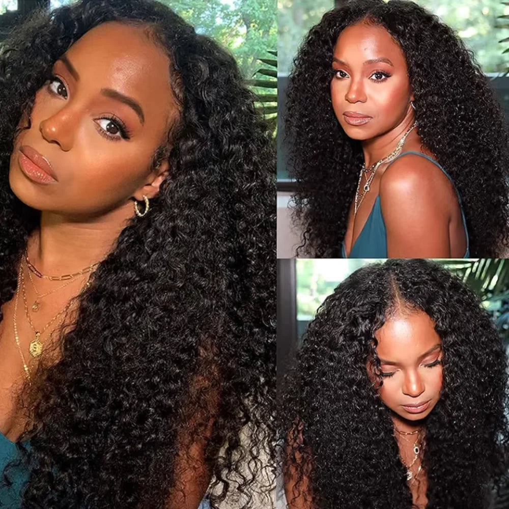 V Part Wig – 32 Inch Easy Install – Remy Human Hair – Natural Color | KIMLUD