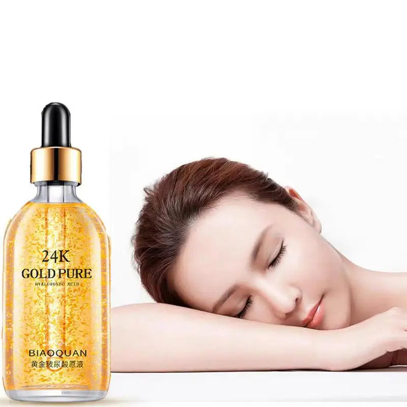 Gold Foil Hyaluronic Serum Hydration Brightening — Gold | KIMLUD