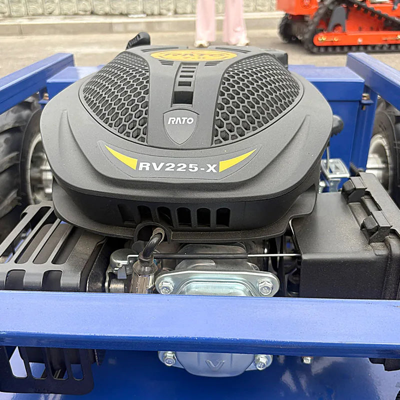 Powder-Coated Steel Robot Lawn Mower Remote-Controlled — Blue | KIMLUD